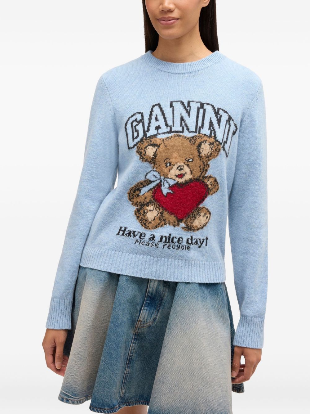 Ganni Ganni Wool crewneck sweater