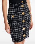 Balmain Balmain Tweed pencil skirt with buttons
