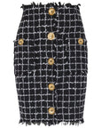 Balmain Balmain Tweed pencil skirt with buttons