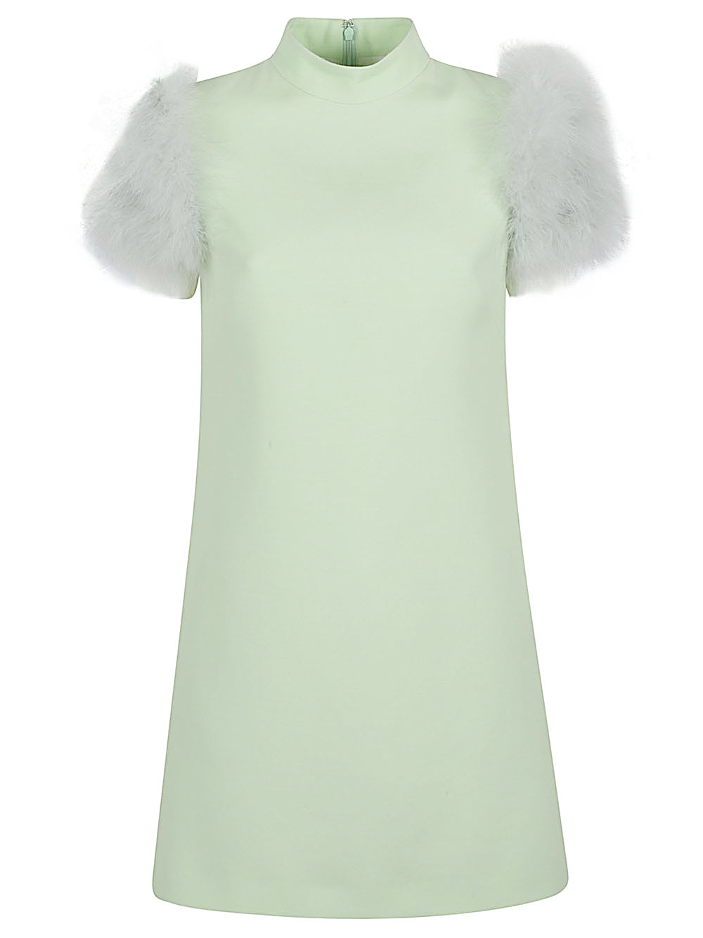 Valentino Valentino Feathered wool and silk dress