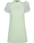 Valentino Valentino Feathered wool and silk dress