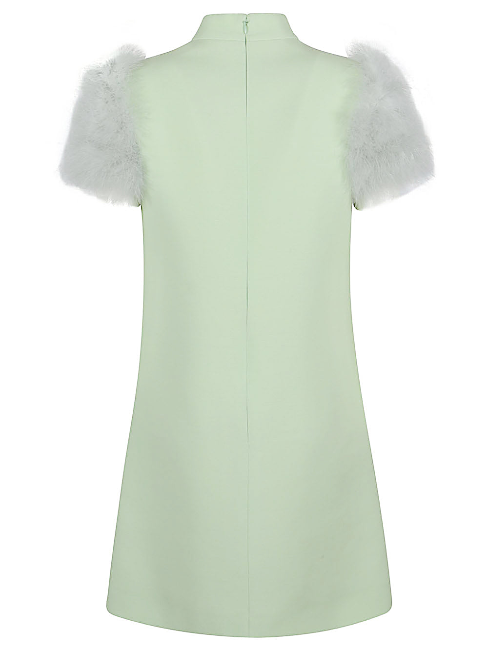 Valentino Valentino Feathered wool and silk dress