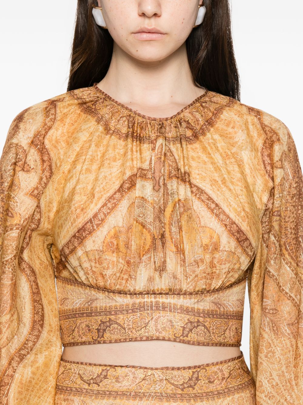 Zimmermann Zimmermann Wanderlust cotton and silk top