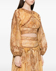 Zimmermann Zimmermann Wanderlust cotton and silk top