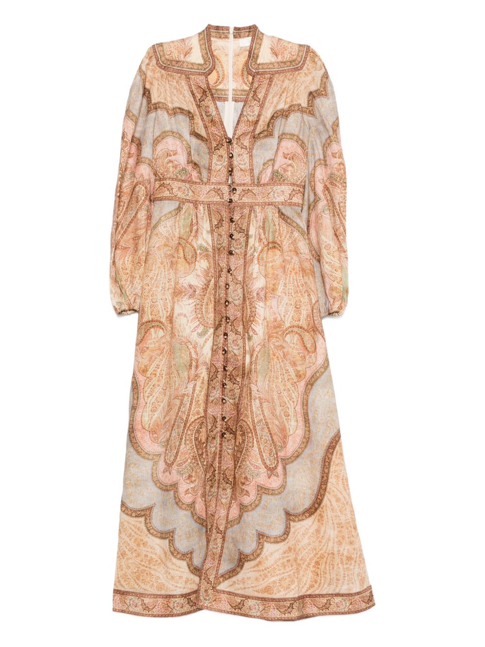 Zimmermann Zimmermann V-neck long sleeves Wanderlust linen midi dress
