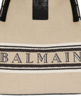 Balmain Balmain Release Bucket Bag In Canvas And Calfskin
