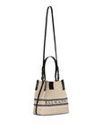 Balmain Balmain Release Bucket Bag In Canvas And Calfskin