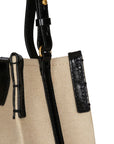 Balmain Balmain Release Bucket Bag In Canvas And Calfskin
