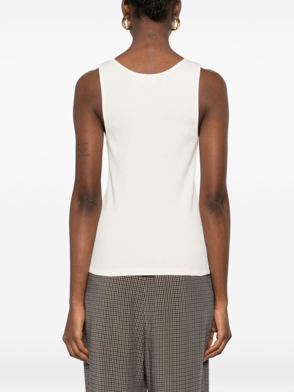 Saint Laurent Saint Laurent Logo cotton tank top