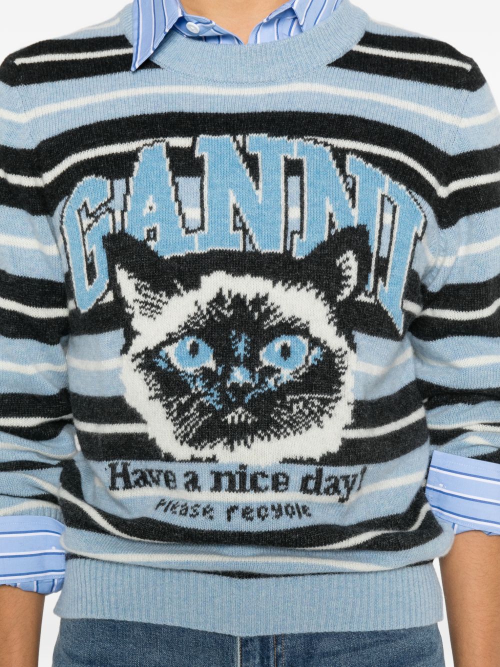 Ganni Ganni Wool crewneck sweater