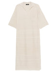 Fabiana Filippi Fabiana Filippi V-neck tonal stripes collar Wool and cotton shirtdress