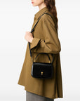 Ami Paris Ami Paris Black Cow Leather Top Handle Paris Paris Bag