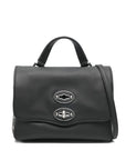 Zanellato Zanellato Postina® Baby Bag In Smooth Black Lavagna Leather