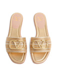 Valentino Garavani Valentino Garavani Vlogo Signature Metallic Slides