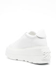 Casadei Casadei Nexus white leather platform sneakers.