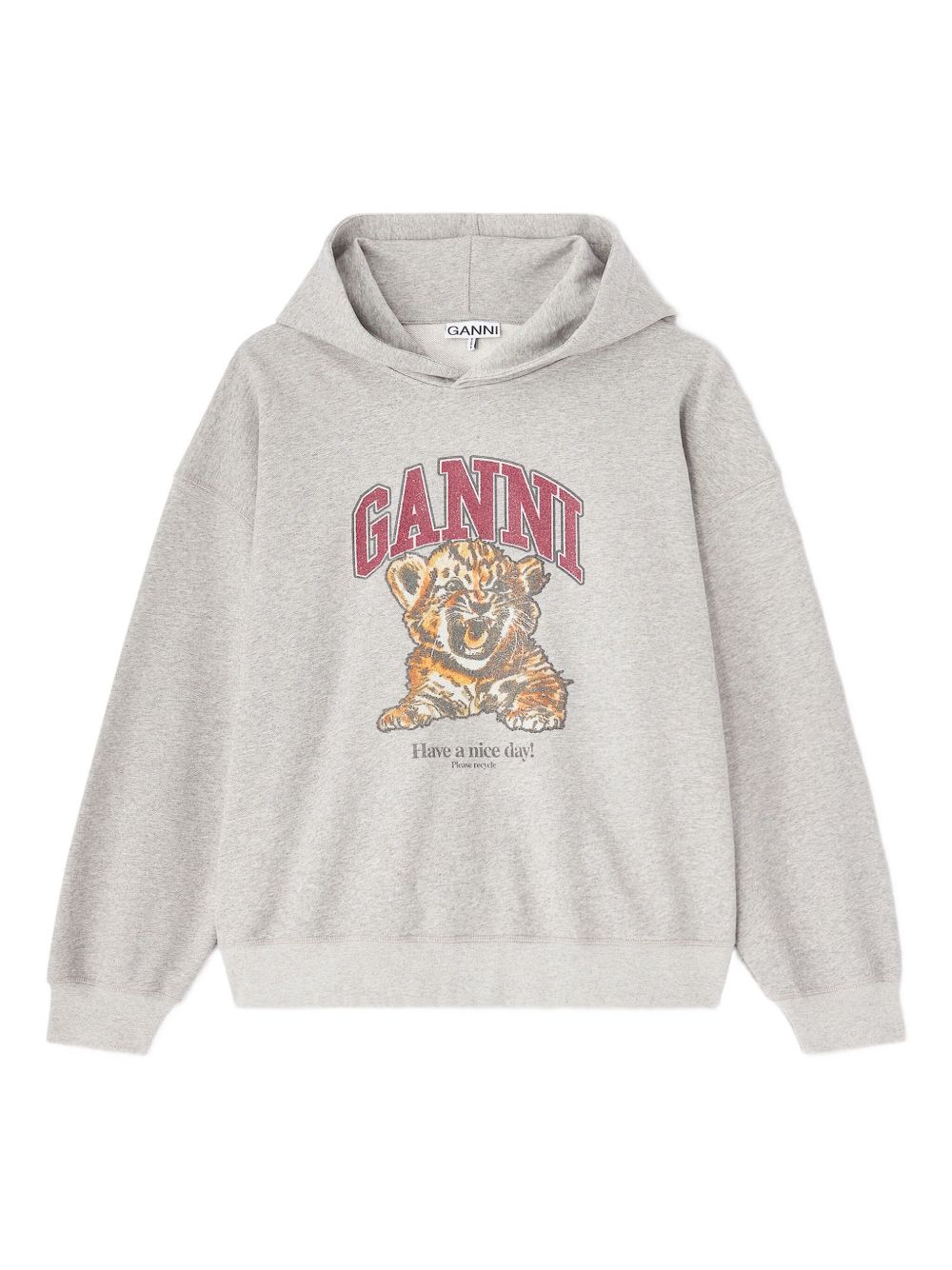 Ganni Ganni Margot Kitty organic cotton hoodie