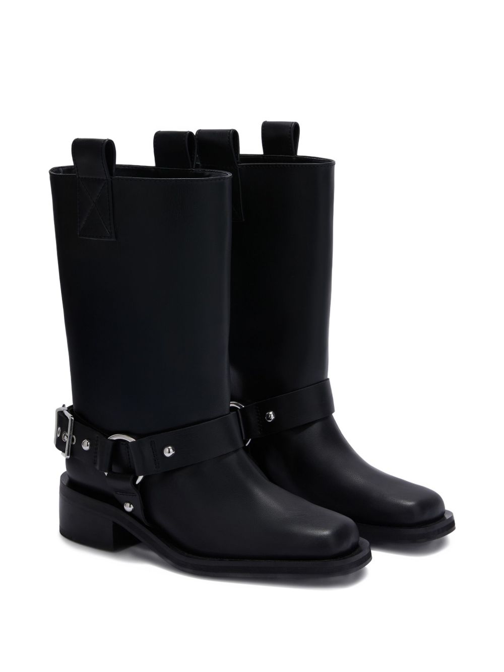 Ganni Ganni Mid Shaft Biker Boot