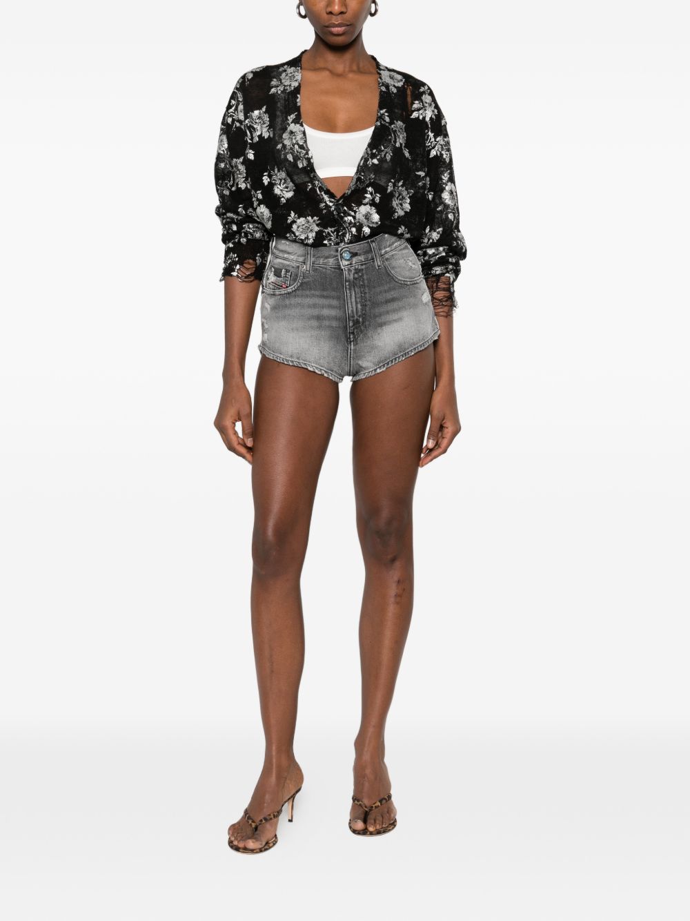 Diesel Diesel distressed effect Denim cotton shorts