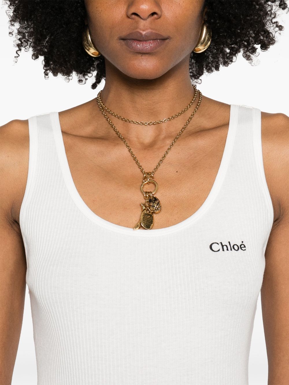 Chloé Chloé ChloÃ© Logo cotton top