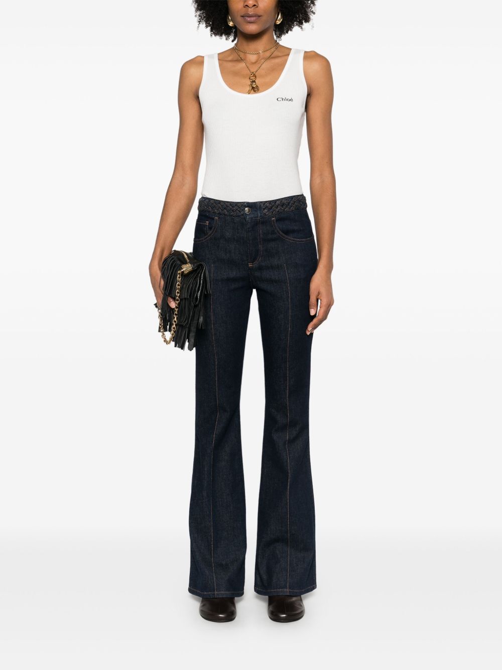 Chloé Chloé ChloÃ© Logo cotton top