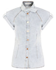 Zimmermann Zimmermann Bow-tie denim top