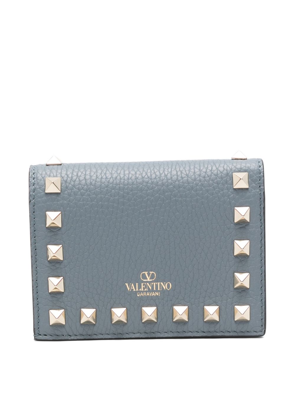Valentino Garavani Valentino Garavani-Grey Rockstud bifold wallet