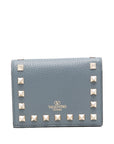 Valentino Garavani Valentino Garavani-Grey Rockstud bifold wallet