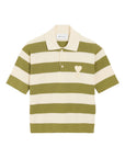 Ami Paris Ami Paris Ami De Coeur striped polo shirt