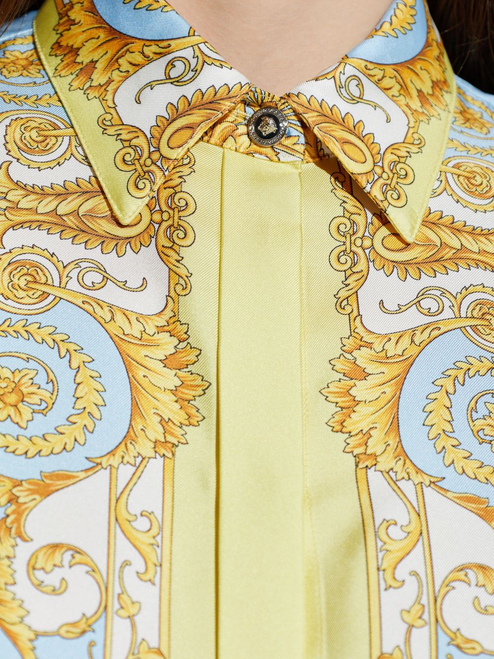 Versace Versace Barocco print silk shirt