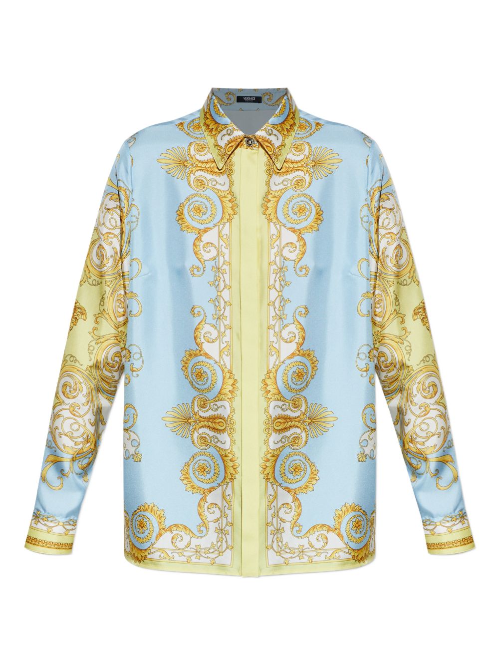 Versace Versace Barocco print silk shirt