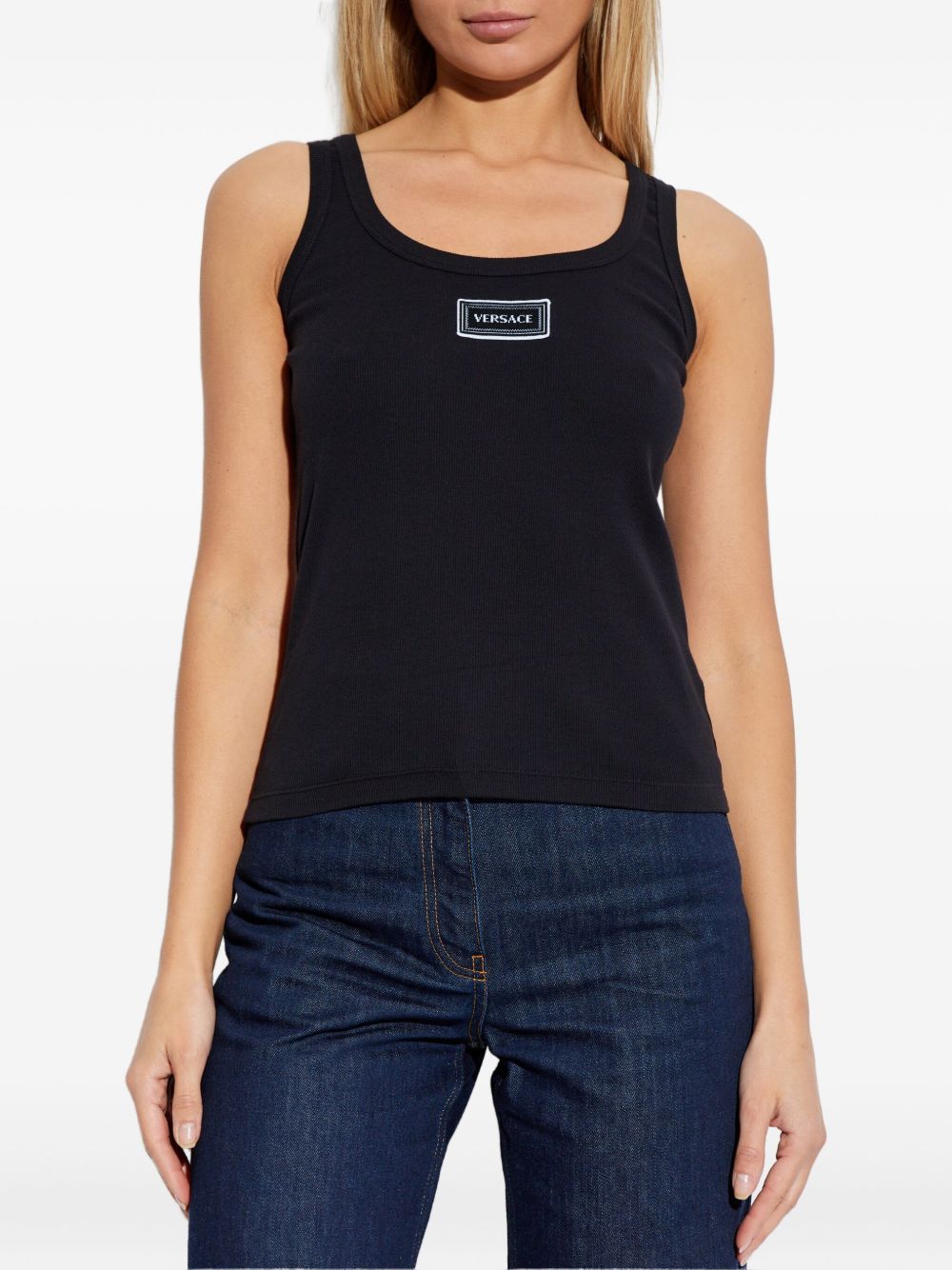 Versace Versace Logo cotton tank top