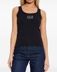 Versace Versace Logo cotton tank top