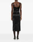 Dolce & Gabbana Dolce & Gabbana-black satin bustier midi dress