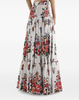 Dolce & Gabbana Dolce & Gabbana-Pleated tiered floral-print cotton-poplin midi skirt