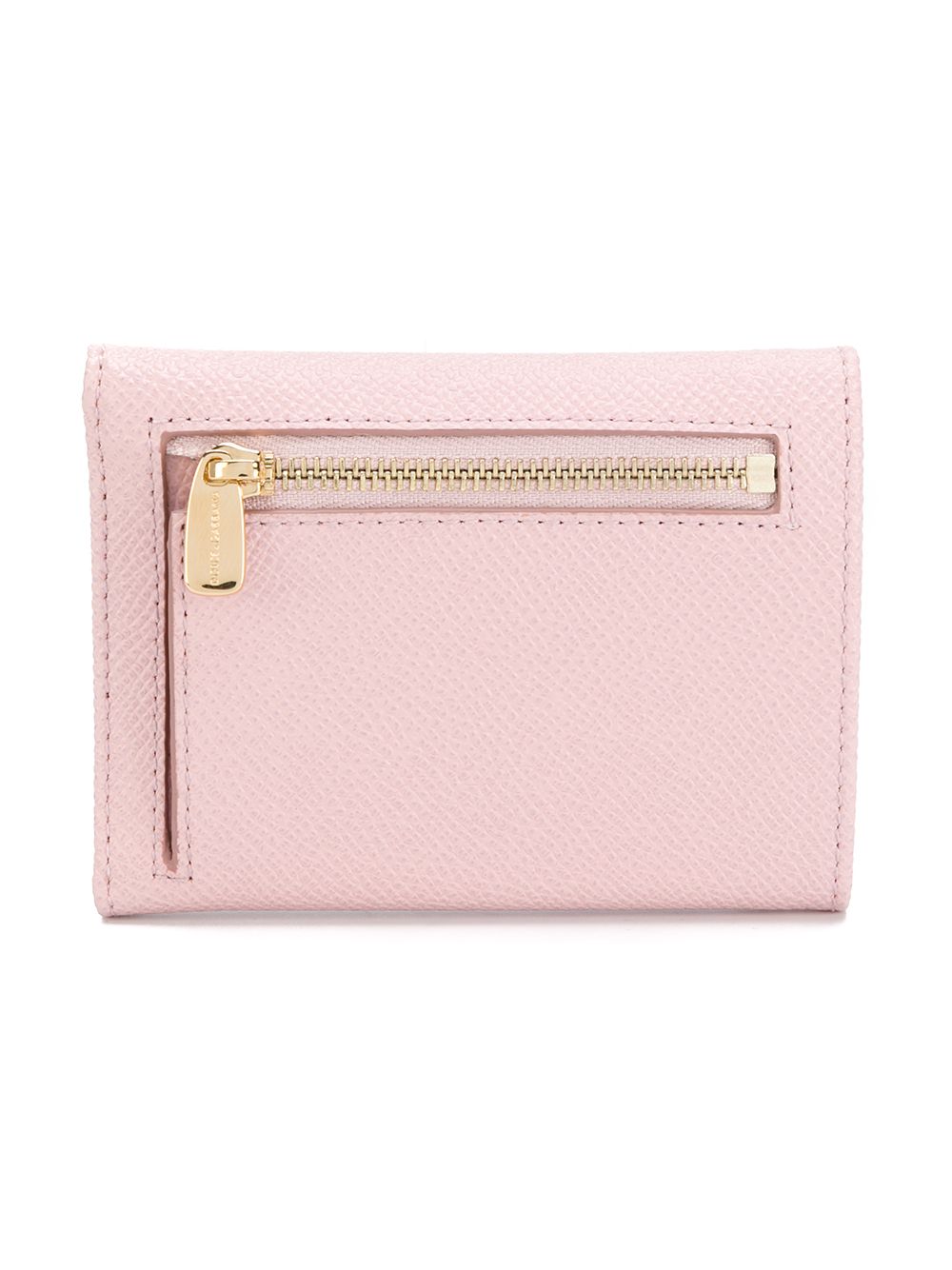 Dolce &amp; Gabbana Dolce &amp; Gabbana-Women's Pink Leather Flap French Wallet