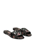 Dolce & Gabbana Dolce & Gabbana-DG black floral print slide sandals