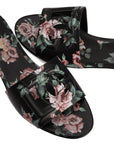 Dolce & Gabbana Dolce & Gabbana-DG black floral print slide sandals