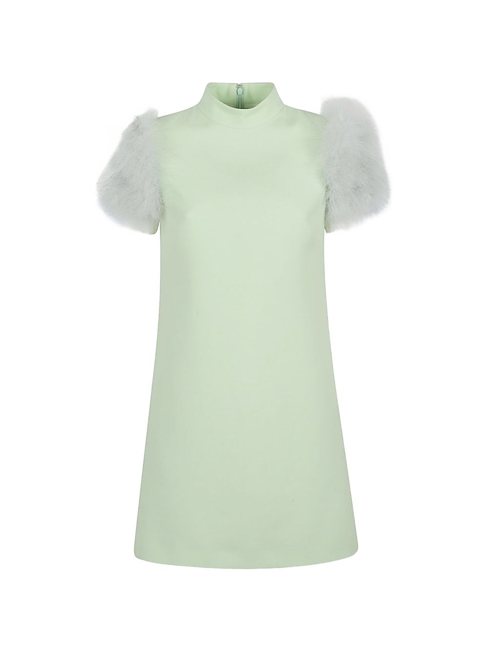Valentino Valentino Feathered wool and silk dress