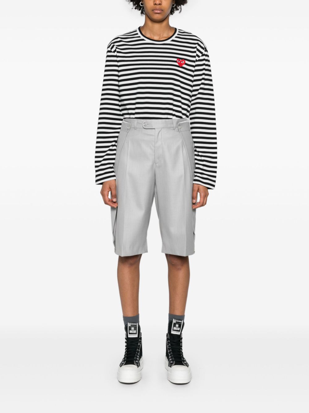 Comme Des Garcons Comme Des Garcons Comme Des GarÃ§ons Striped cotton t-shirt