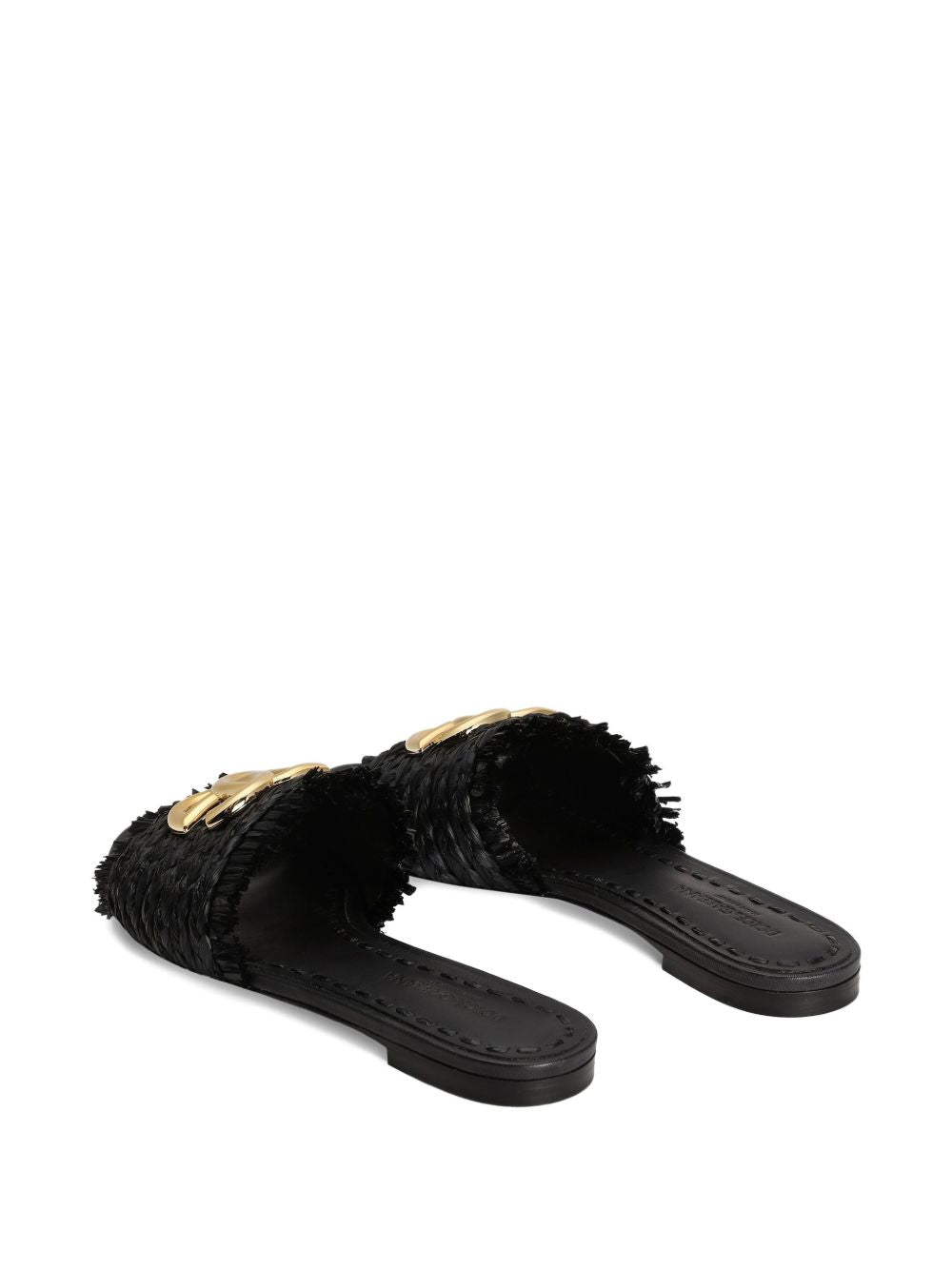 Dolce &amp; Gabbana Dolce &amp; Gabbana Woven Raffia Slippers with Fringe