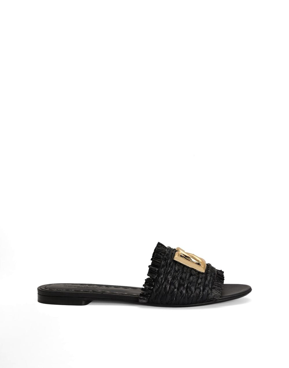 Dolce &amp; Gabbana Dolce &amp; Gabbana Woven Raffia Slippers with Fringe