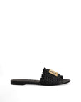Dolce & Gabbana Dolce & Gabbana Woven Raffia Slippers with Fringe