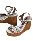 Dolce & Gabbana Dolce & Gabbana Nappa wedge with thread embroidery