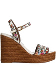 Dolce & Gabbana Dolce & Gabbana Nappa wedge with thread embroidery