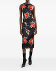Dolce & Gabbana Dolce & Gabbana Roses bouquet print midi dress