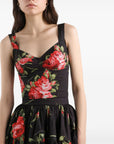 Dolce & Gabbana Dolce & Gabbana Roses bouquet print bustier top