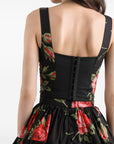 Dolce & Gabbana Dolce & Gabbana Roses bouquet print bustier top