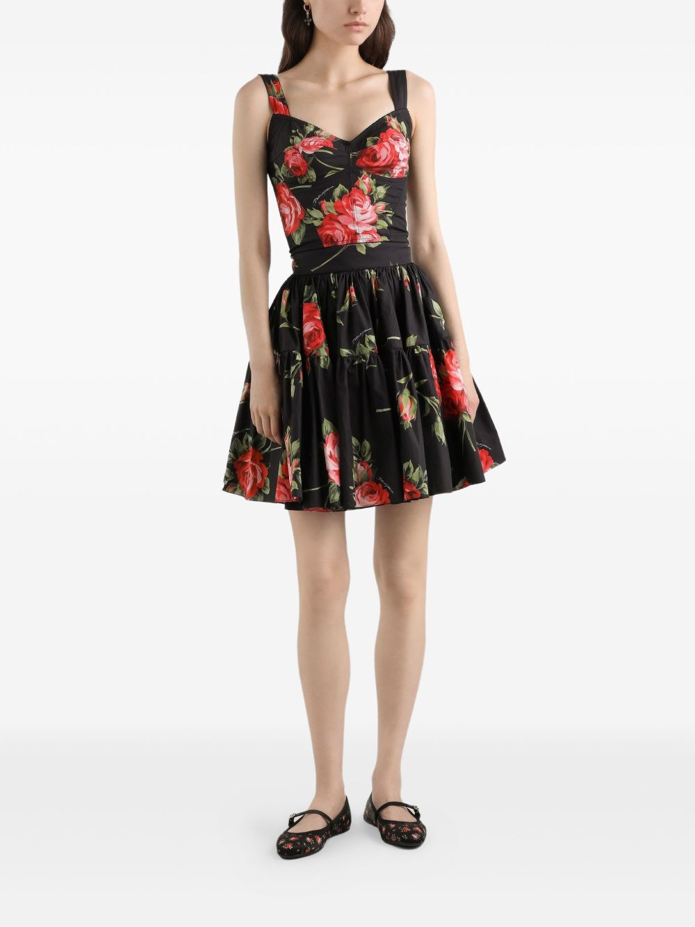 Dolce &amp; Gabbana Dolce &amp; Gabbana Roses bouquet print bustier top