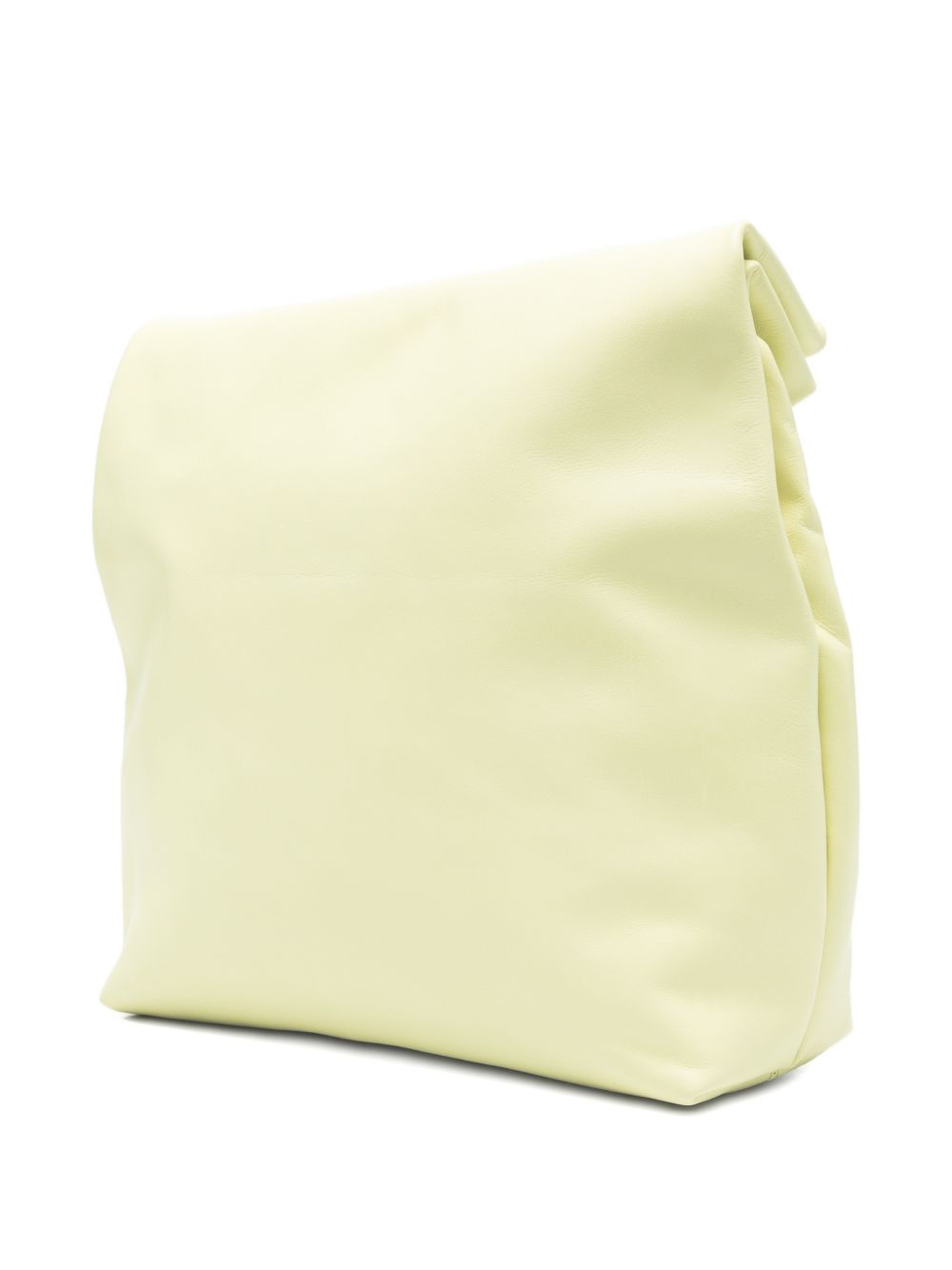 Cortana Cortana Delhi S, Large Lime Leather Clutch