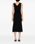 Elisabetta Franchi Elisabetta Franchi V-neck sleeveless side slit mid-length Knitted midi dress